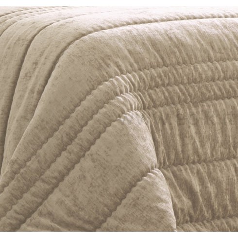 Lovatiesė "Nui Arena" su 2 dekoratyvinių pagalvėlių užvalkalais, smėlio spalvos